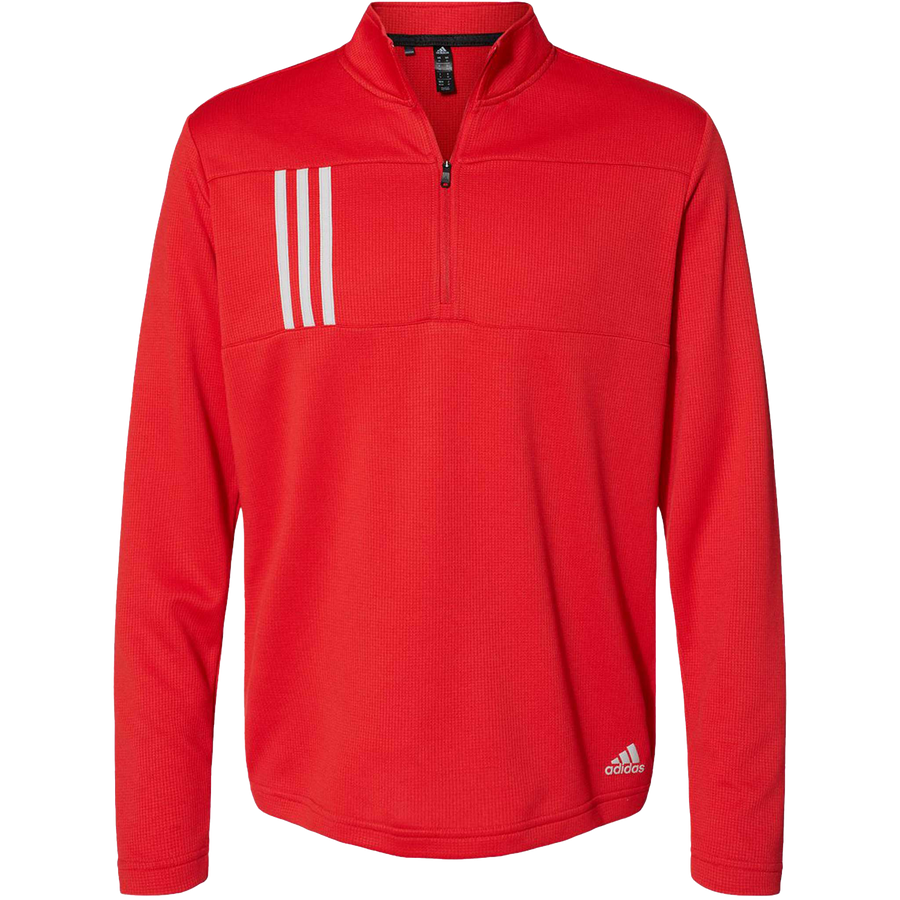 3-Stripes Double Knit Quarter-Zip Pullover