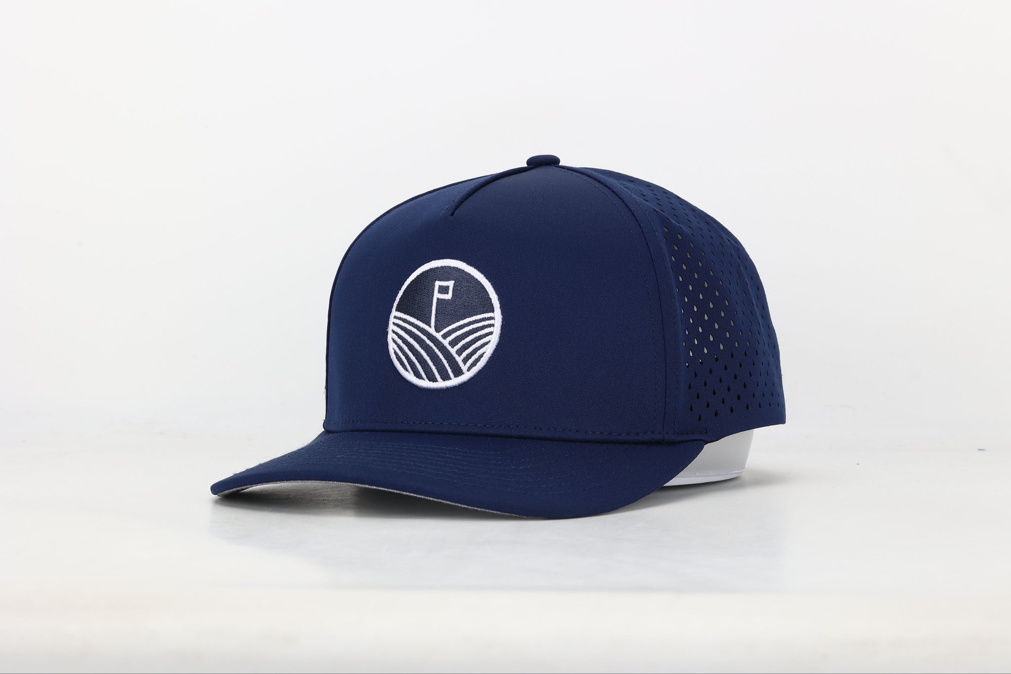 On Par Hat in Navy with Cobbs Creek Logo