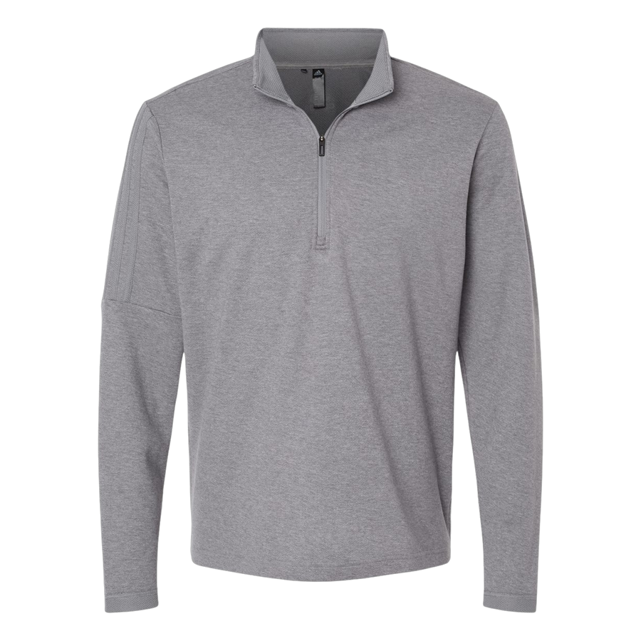 3-Striped Heathered Quarter-Zip