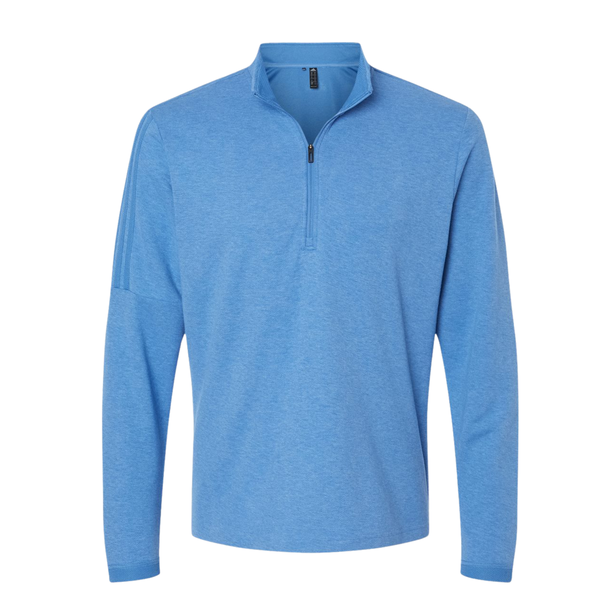 3-Striped Heathered Quarter-Zip